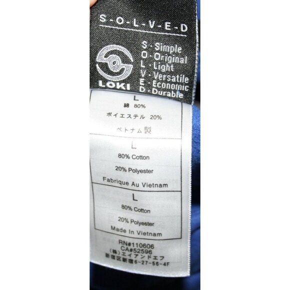 Loki All-In-One Hoodie Mens Large Blue Built In Face Mask Mittens Snowboard Ski - Picture 9 of 14